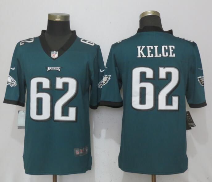 Men Philadelphia Eagles #62 Kelce Green Vapor Untouchable New Nike Limited NFL Jerseys